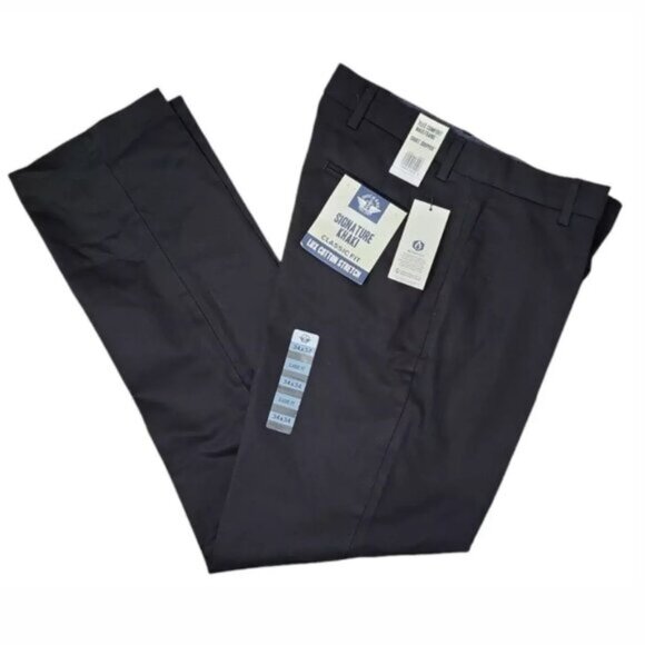 Dockers Mens Signature Khaki Classic Fit Size 34 Lux Cotton Stretch Flex Comfort - Picture 2 of 8